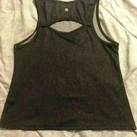 Harmony Balance Black/Gray Crop High Neck Tank Keyhole Back Size Small - Picture 2 of 5